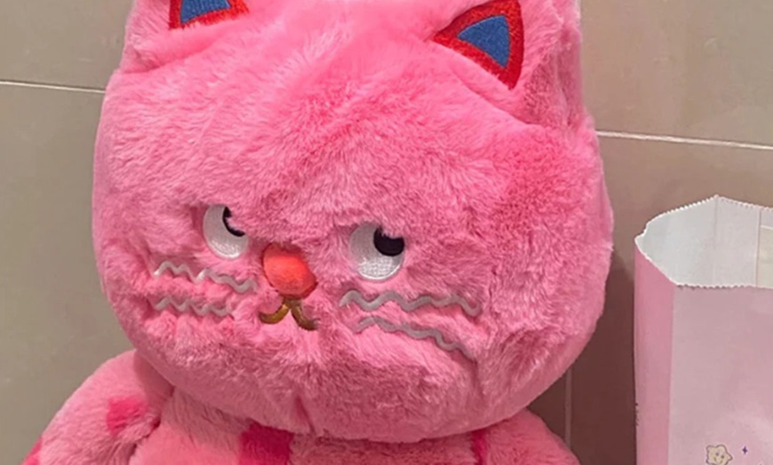 Image 9: Kawaii Spotted Cat Plush Toy