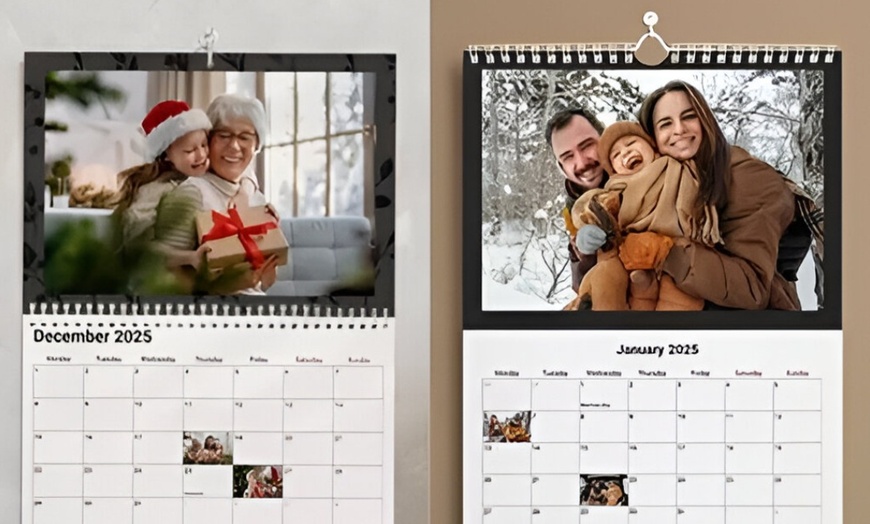 Image 1: Personalized Wall Calendars – 2 Styles, Multiple Sizes from Printerpix