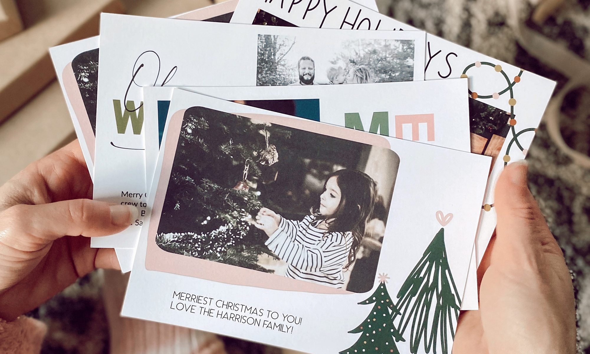 Personalized Double-Sided Holiday Photo Cards from Lovely Little Cards