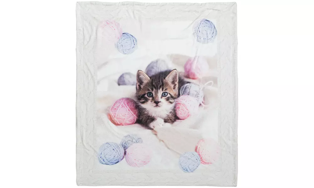 Plaid coperta invernale digitale agnellata