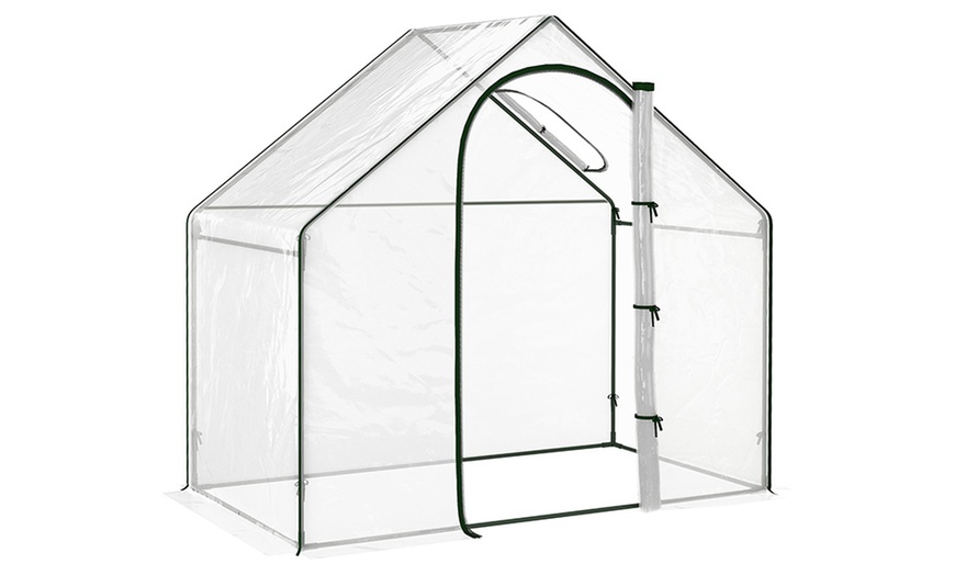 Image 2: Outsunny Walk-in Greenhouse; Apex or Round