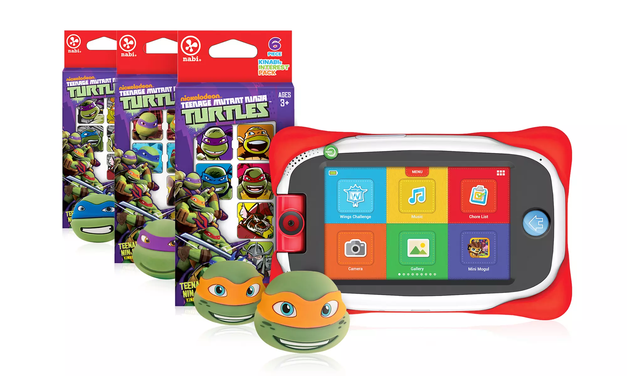 nabi Jr. Tablet and Teenage Mutant Ninja Turtles Interest Pack Bundle - Primary Image