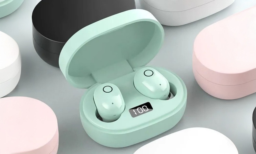 Image 1: Macaron Colored Waterproof Wireless Bluetooth Earbuds