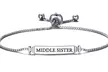 1x, 2x oder 3x Philip Jones Freundschaft-Armband in Silber veredelt mit Swarovski®-Kristallen im Modell nach Wahl - Second Medium