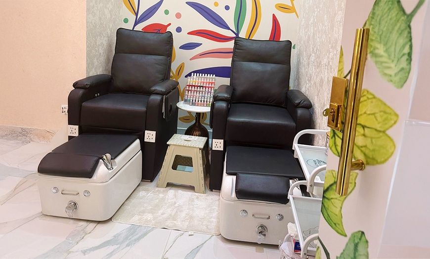 Image 2: Hair Wash and Blow-dry, Roots Color, Full Hair Color, Balayage, & More