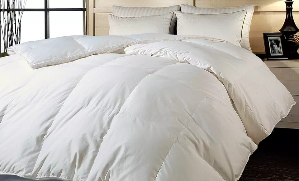 700-Thread-Count Hungarian White Goose Down Comforters. Multiple Sizes Available from $199.99–$299.99. Free Returns. - Primary Image