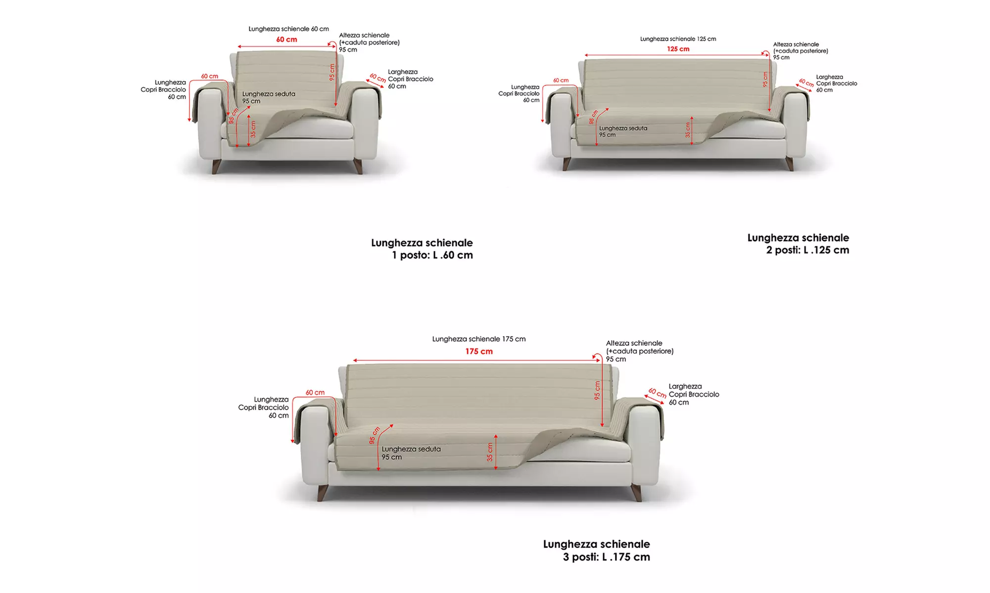 Dubbelzijdige tweekleurige “Trendy” bankhoes