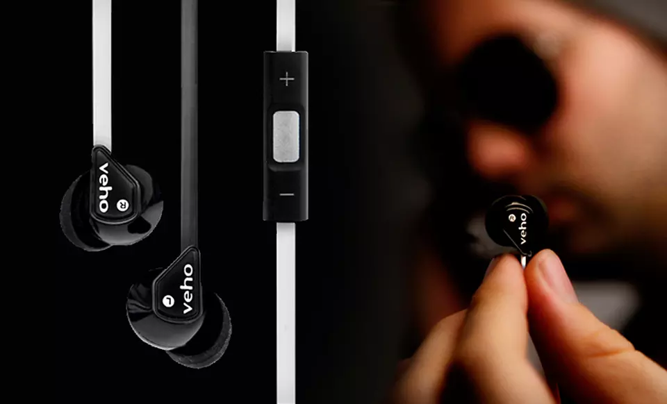 $12 for Veho 360° Z-2 Earbuds with Built-In Microphone ($59.95 List Price). Free Returns. - Second Medium