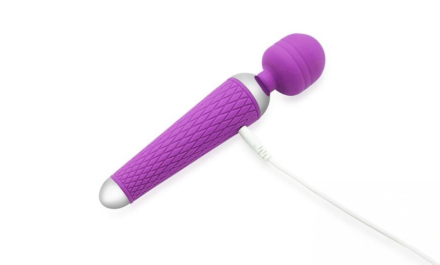 Image 5: Multi Speed USB Rechargable Personal Neck Full Body Wand Vibrator Massager