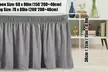 No-Lift Elastic Queen/King Bed Skirt - 15" Drop, Easy Wrap-Around Ruffle Dust Skirt - Second Medium