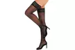 Women Thigh High Stockings Lace Top Stay Up Silky Semi Sheer Pantyhose - Second Medium
