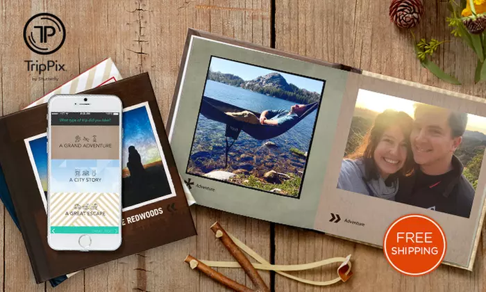 $9.99 for a 6x6 Hard Cover Photo Book from TripPix by Shutterfly. (iPhone App Only) - Primary Image