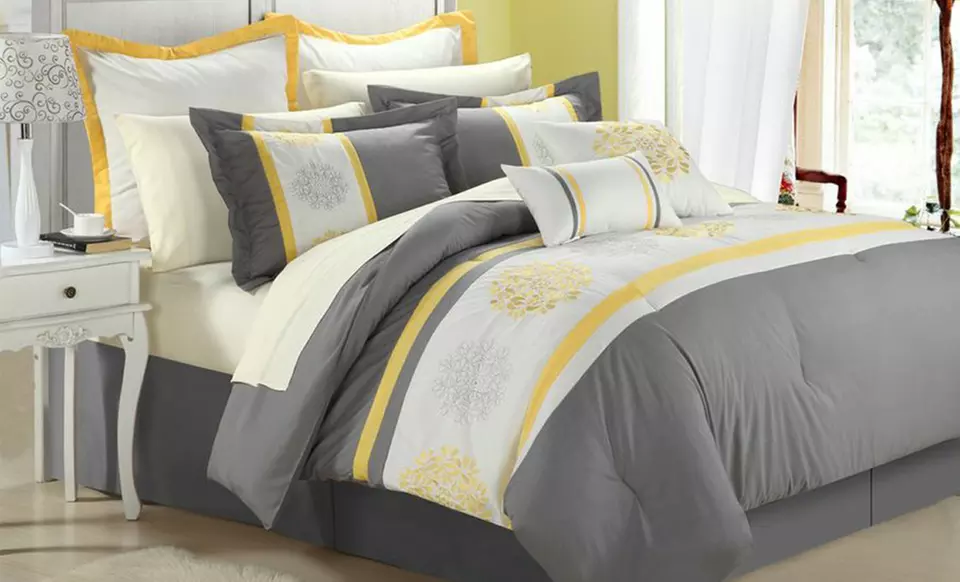 8-Piece Beijing Embroidered Comforter Set. Multiple Sizes from $69.99–$74.99. Free Returns. - Primary Image