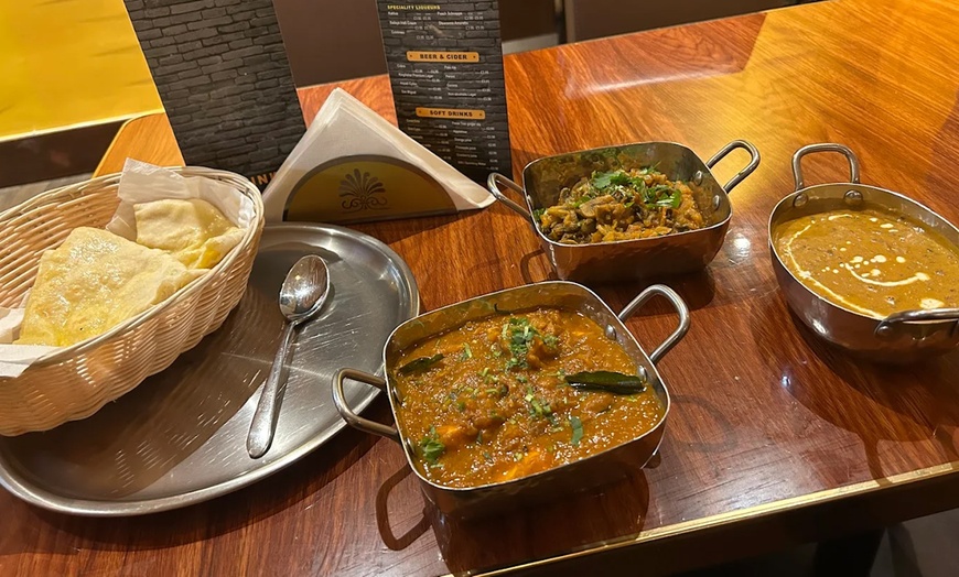Image 2: Two Course Indian Meal with Papadoms Rice & Drinks for 2 or 4 People