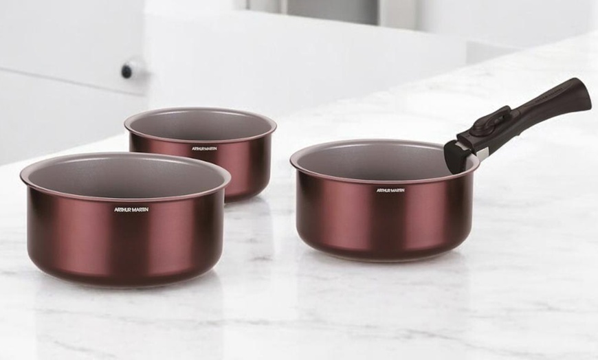Image 6: Arthur Martin Set of 3 Casseroles with Durable Non-Stick Design 