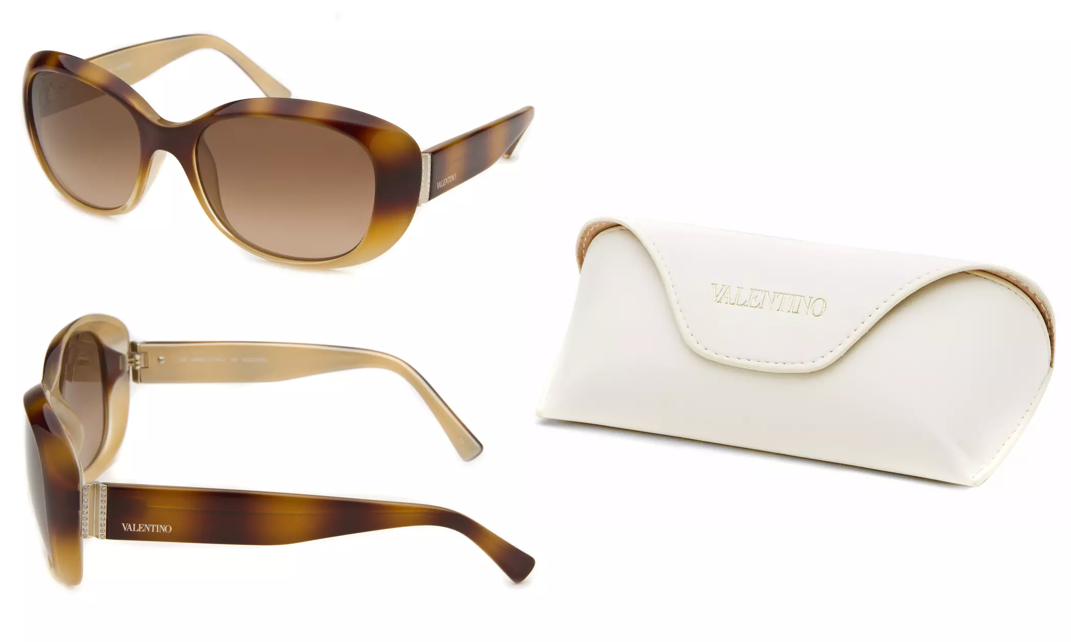 サングラス VALENTINO GARAVANI Woman Sunglasses Gold 0VLS-116A-59 GOLD NEW VALENTINO V-LIGHT VLS-116A WOMEN GREY TITANIUM