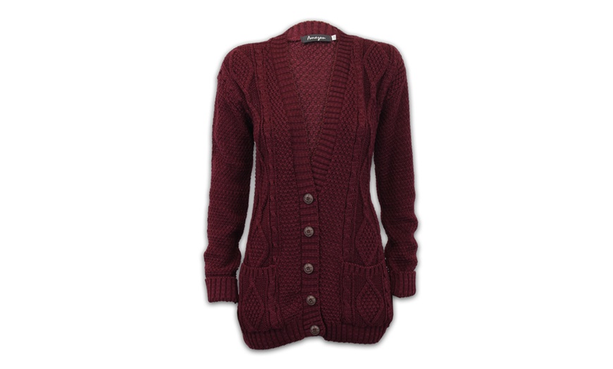 Image 11: Cable Knit Boyfriend Cardigan