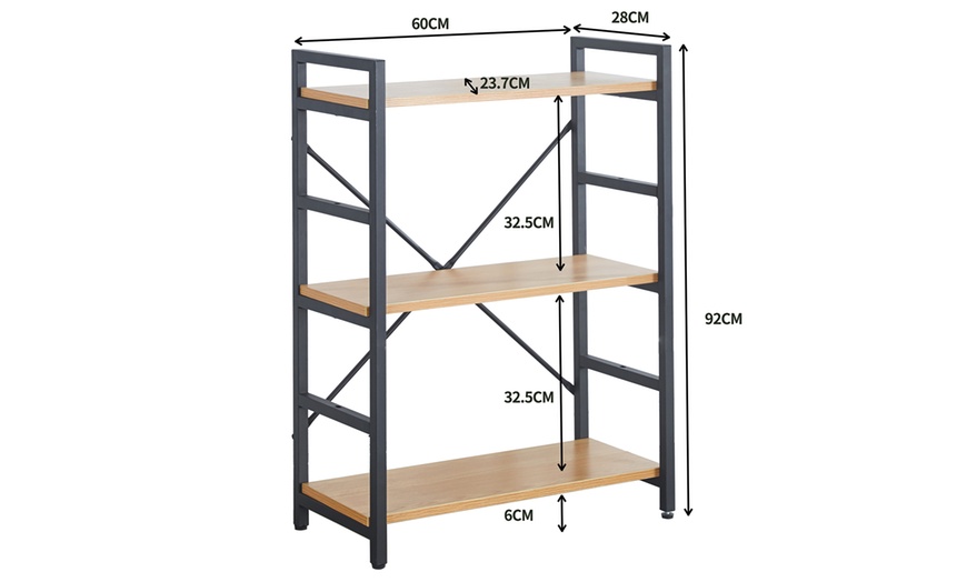 Image 6: Scaffale "Seattle" in legno e acciaio, stile industriale, Sampur