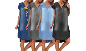 Women's Summer Loose Jeans Dresses