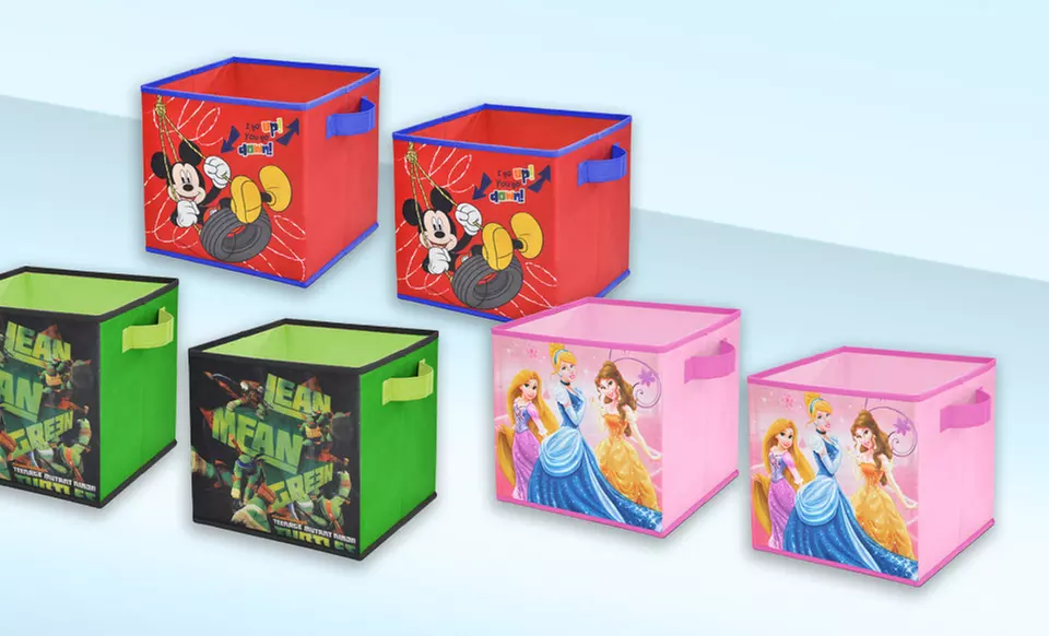 $9.99 for a 2-Pack of Licensed Kids' Storage Cubes ($29.99 List Price). Multiple Designs Available. Free Returns. - Primary Image