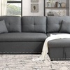Image 2: Three Seater Reversible Sofa Bed with Storage and Cupholder
