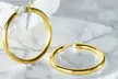 Solid sterling Silver 25mm Classic French Lock Hoops - Second Medium