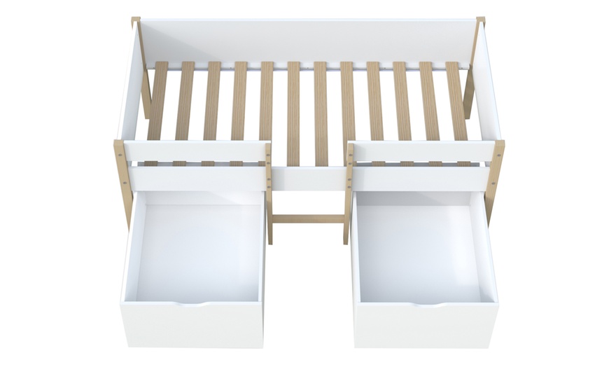 Image 6: Lit mi-hauteur ZEPHIR avec 2 tiroirs  et sommier par Weber Industries
