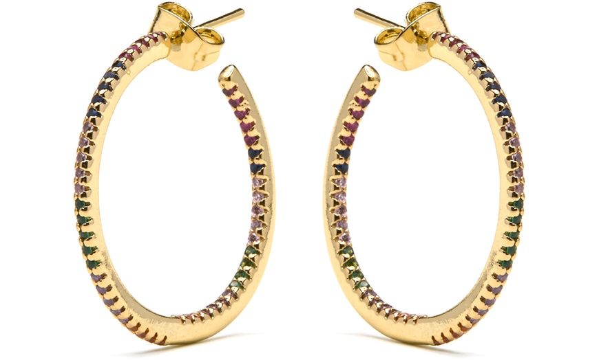 Image 3: Luxenter Creolen mit Zirkonien für Damen