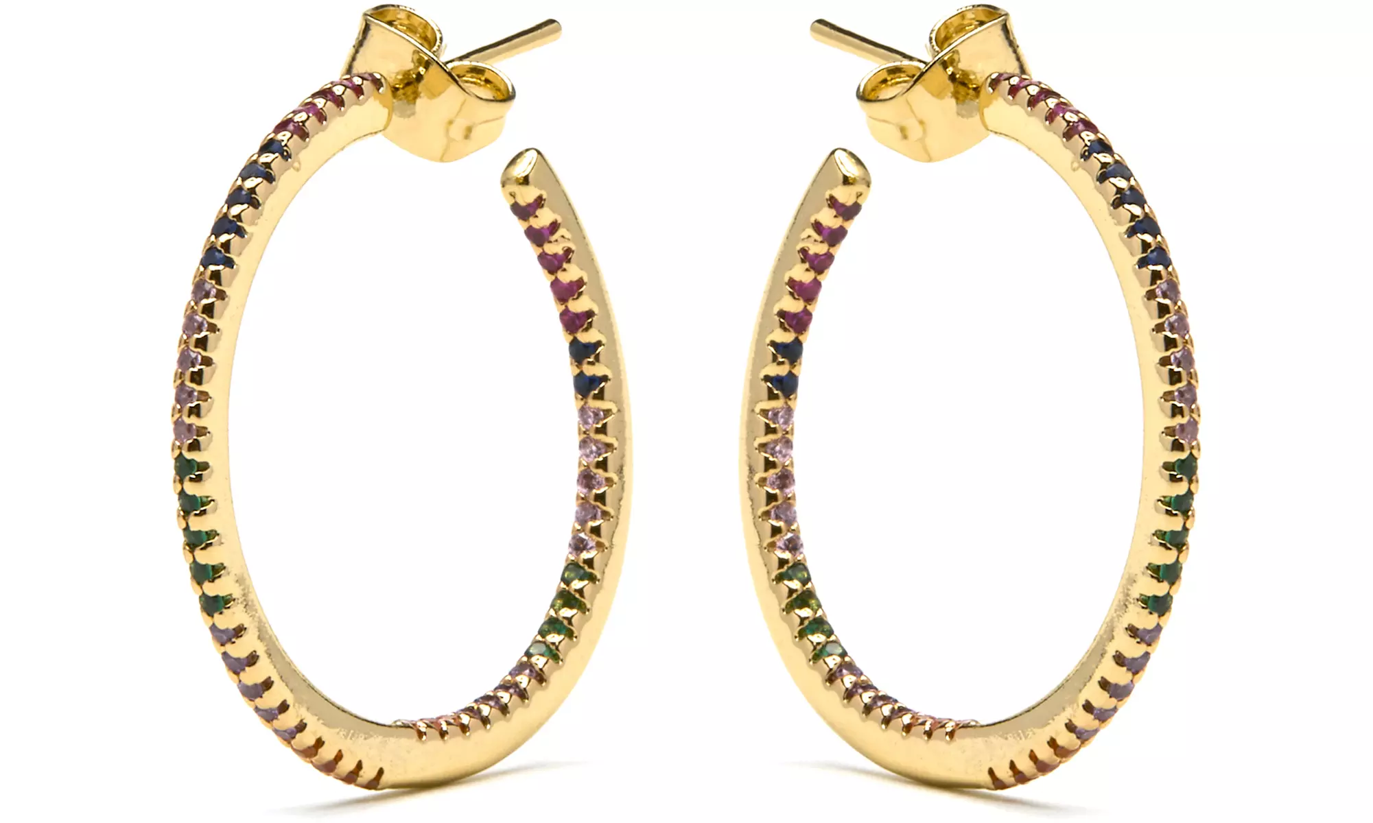 Luxenter Creolen mit Zirkonien für Damen