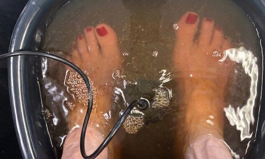 Image 10: Gel Nail Services, Pedicure Combos, or Ionic Foot Detox Options
