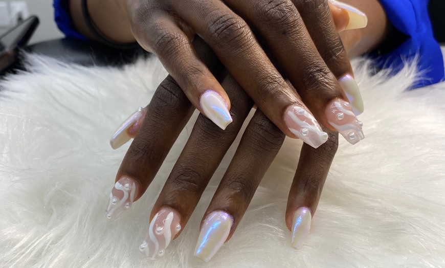 Image 1: Nail Art Magic: Gel X / Acrylic Set with Extra Hand Massage