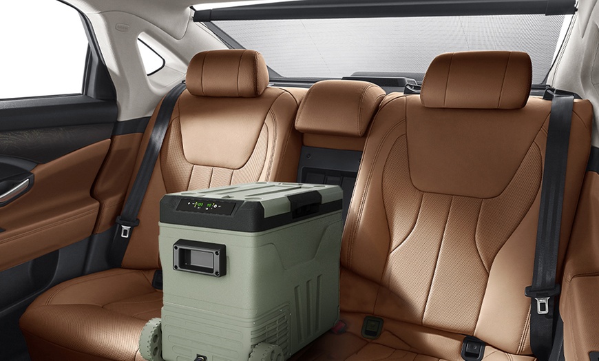 Image 4: Outsunny Car Fridge Freezer Dual Zone