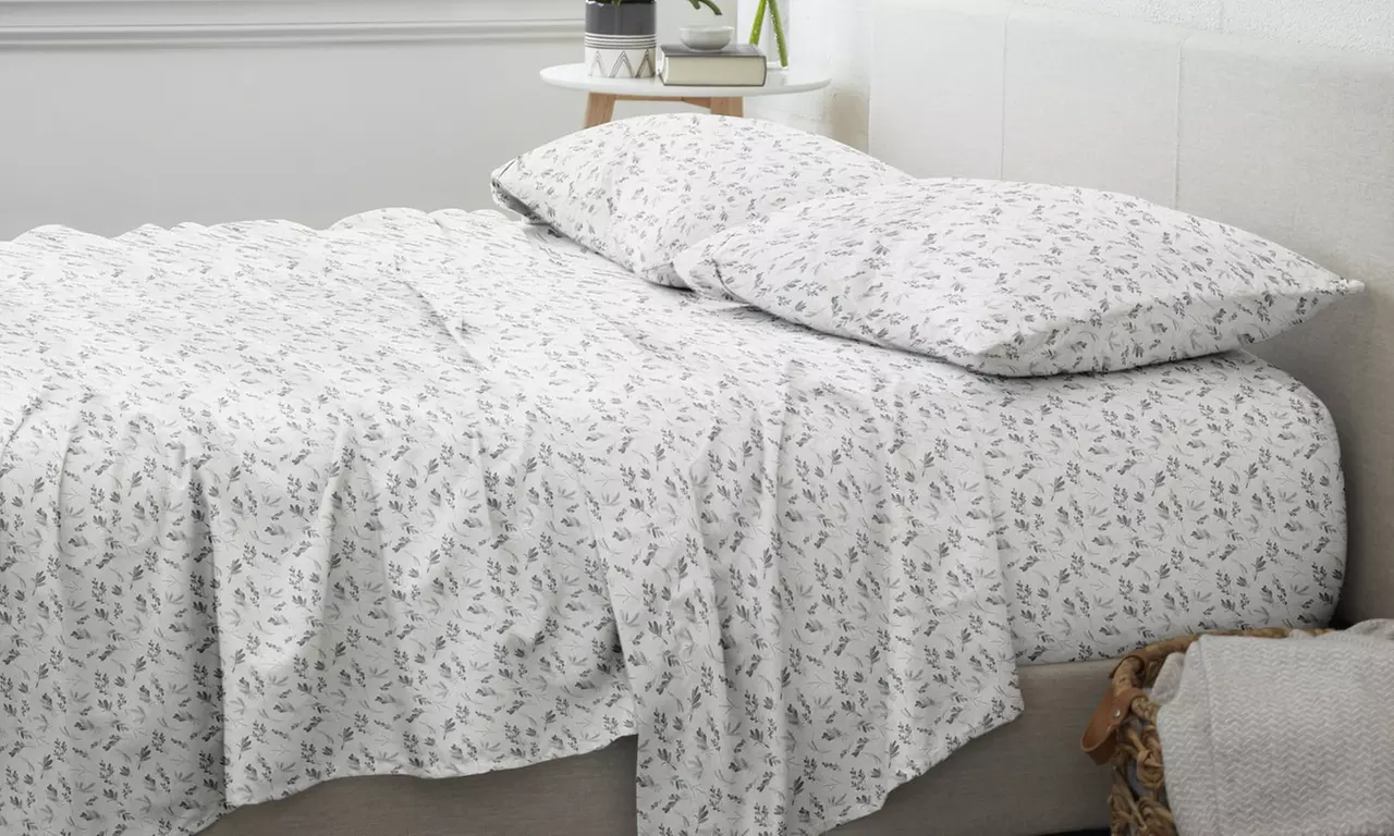 Home Collection Premium 4 Piece Ultra Soft Flannel Bed Sheet Set