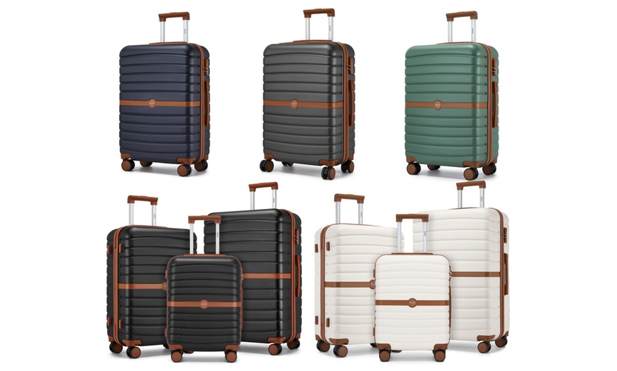 Image 1: Maletas con diseño de rayas
