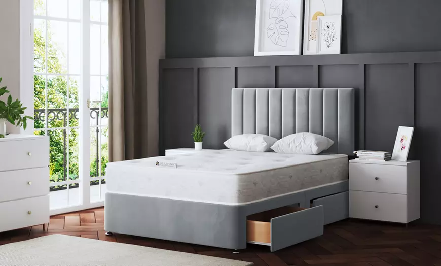 Image 25: Amelia Panel Divan Bed with Optional 2 or 4 Drawers