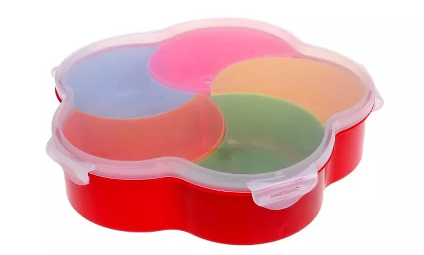 Image 2: Set apéritifs en fleur avec couvercle et compartiments amovibles