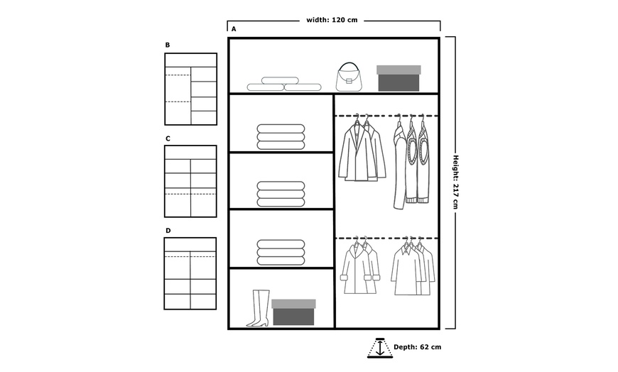 Image 14: Nicole Sliding Wardrobe with Central Mirror