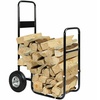 Image 2: Firewood Carrier Log Wood Mover Hauler Fire Rack Caddy Cart Dolly Rolling