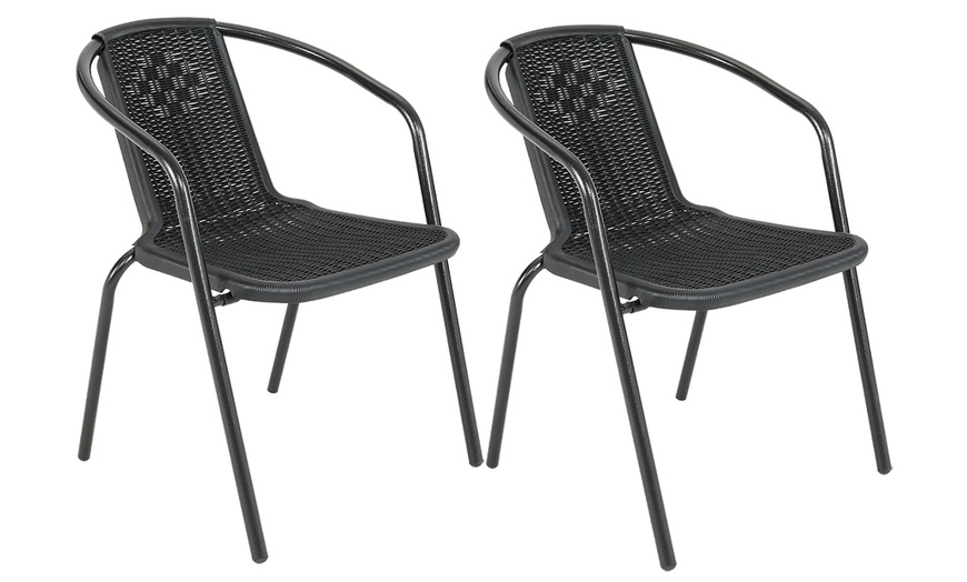 Image 5: Tempered Glass Table with Two Chairs