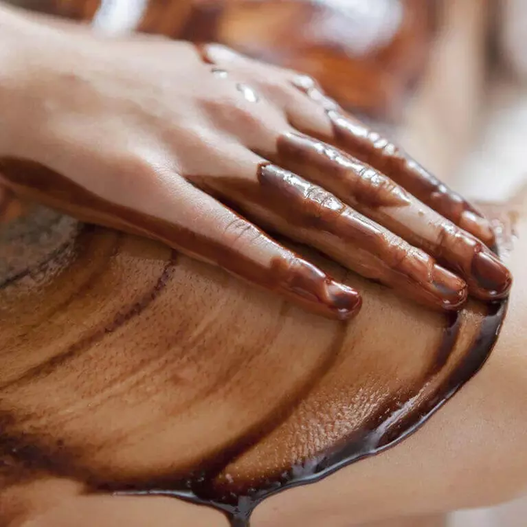 Heerlijke chocolade gezichtsbehandeling alleen of samen