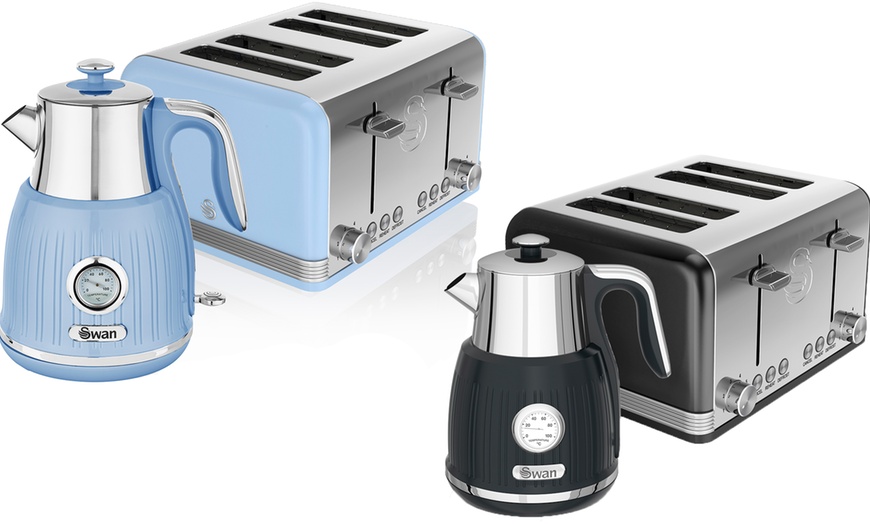 Image 2: Swan Kettle and Toaster Set