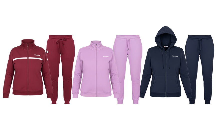 Image 1: Tuta donna Superga in cotone felpato