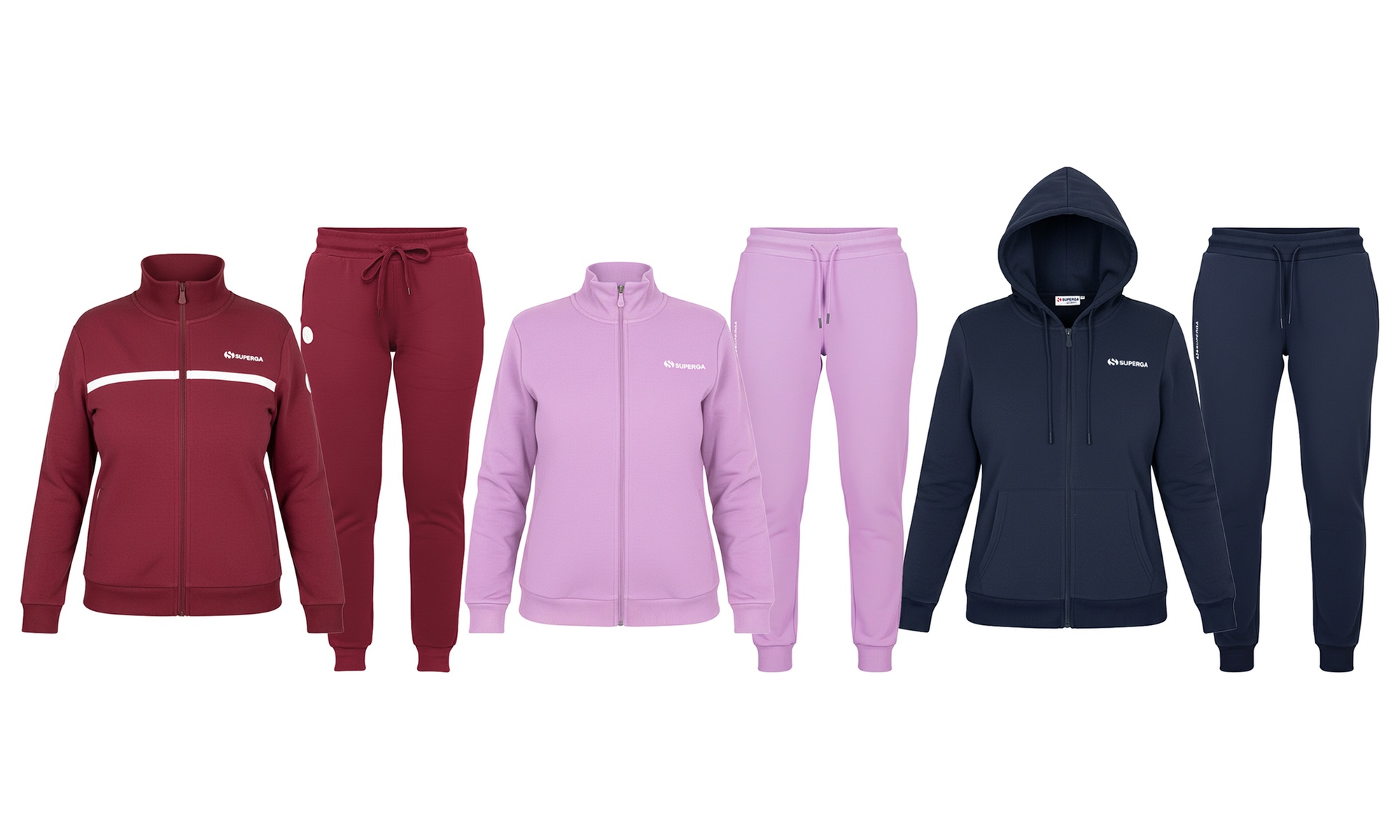 Tuta donna Superga in cotone felpato