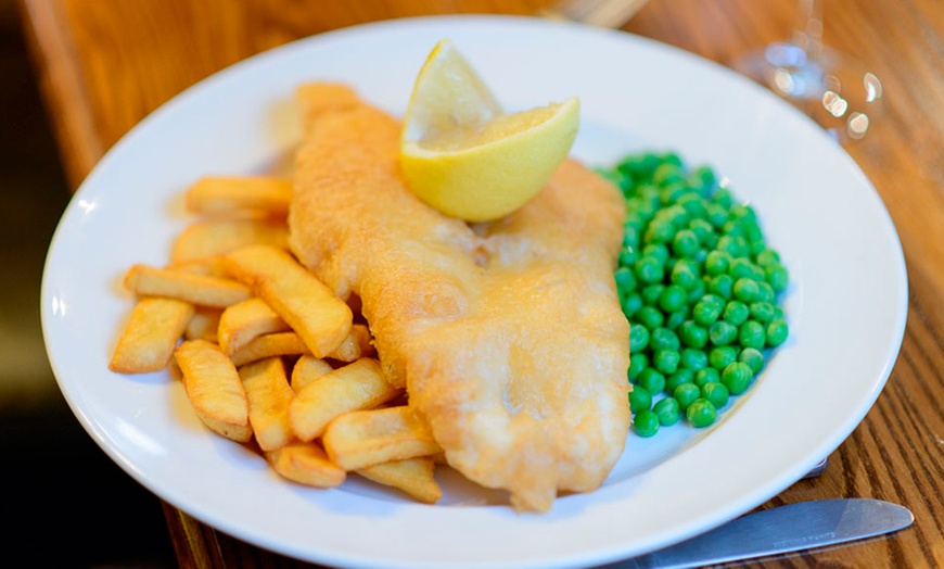 Image 1: Fish and Chips with Tea