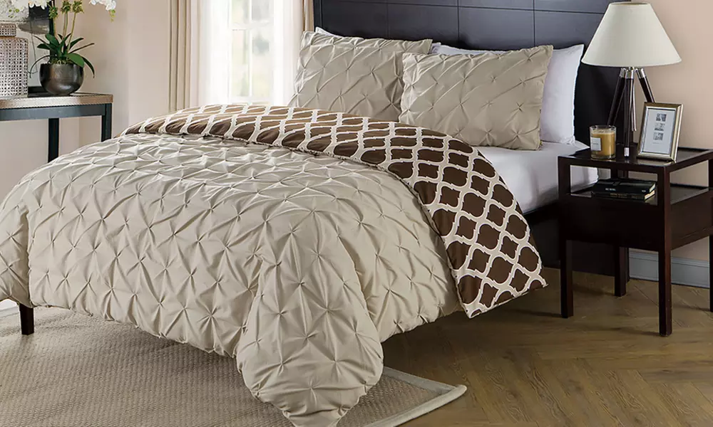 Pintuck Pleated Duvet Cover Sets (2- or 3-Piece) - Primary Image