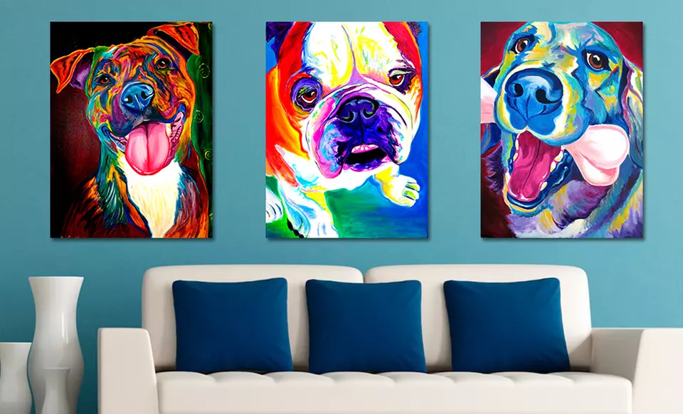 Colorful Dog Giclée Prints. Multiple Prints Available. Free Returns. - Primary Image