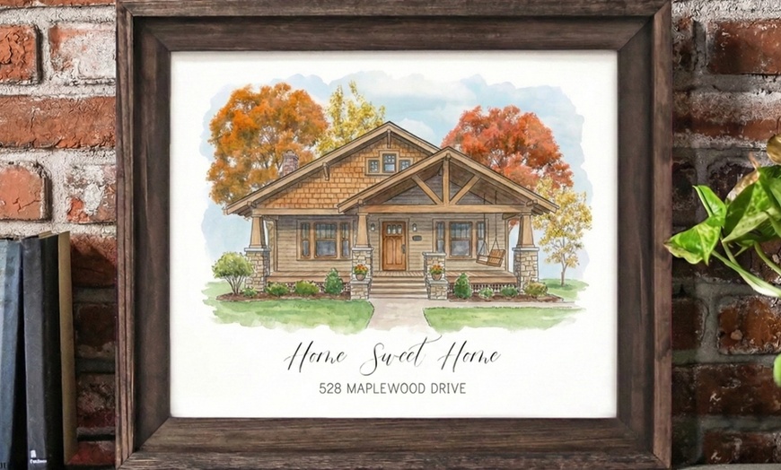 Image 2: Custom Watercolor House Portrait - High Resolution Digital File 