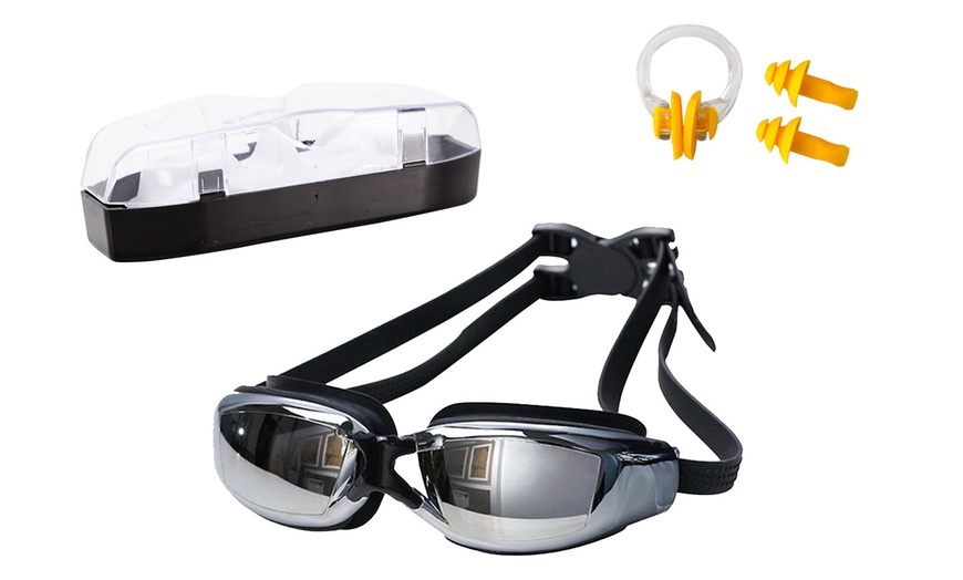 Image 7: Swim Goggles,Adjustable Swimming Goggles No Leaking Anti Fog UV Protection