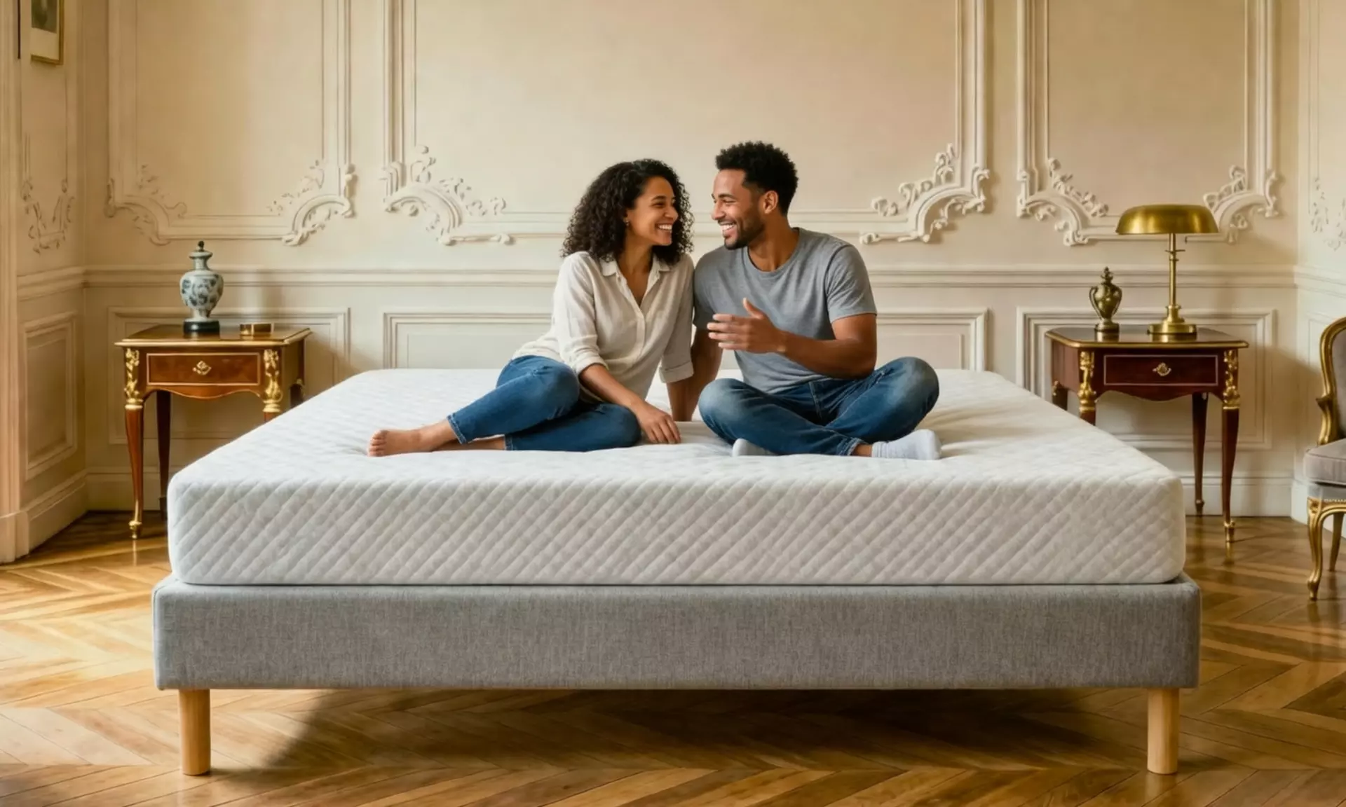 Somier ÉLU gris claro, Douce Lune