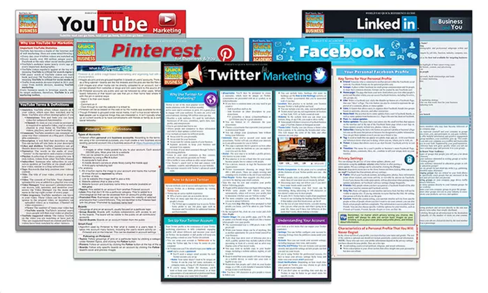 Social Media Survival Laminated Cheat Sheets (5-Piece) - Primary Image